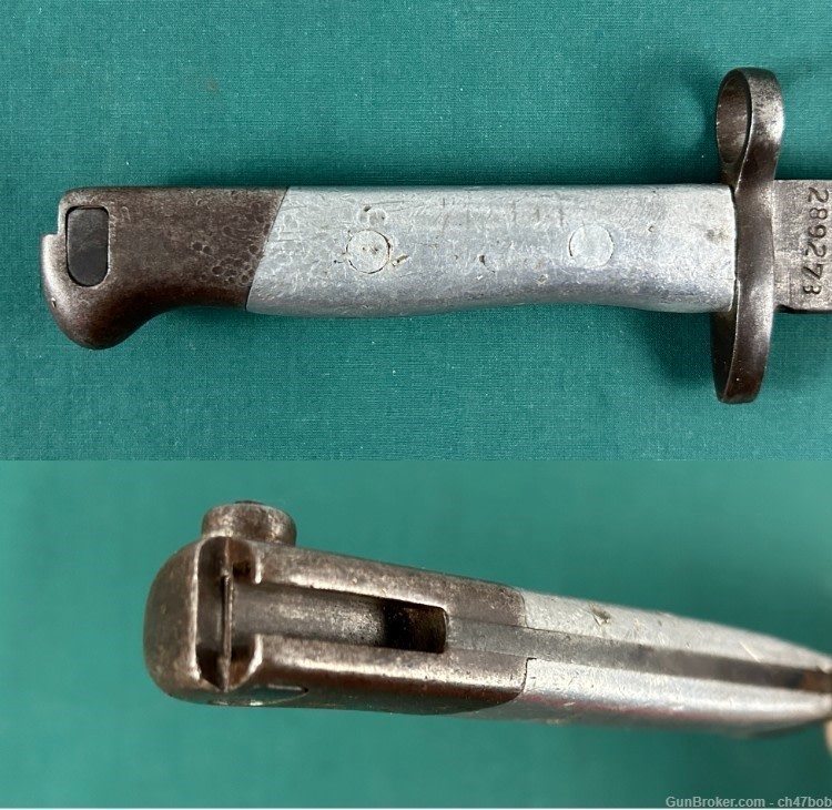 1891 ARGENTINE BAYONET Scabbard mod for M 1 Carbine aluminum grips-img-3