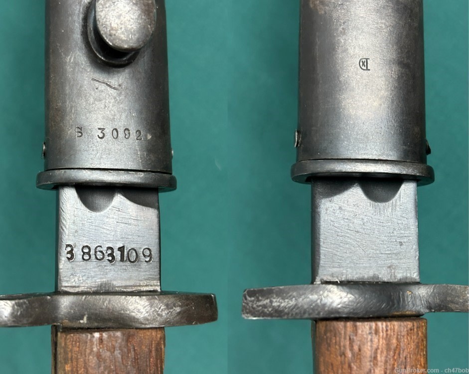 1891 ARGENTINE BAYONET Scabbard mod for M 1 Carbine wood grips -img-1