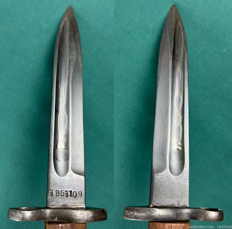 1891 ARGENTINE BAYONET Scabbard mod for M 1 Carbine wood grips -img-2