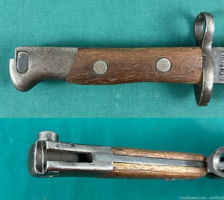 1891 ARGENTINE BAYONET Scabbard mod for M 1 Carbine wood grips -img-3