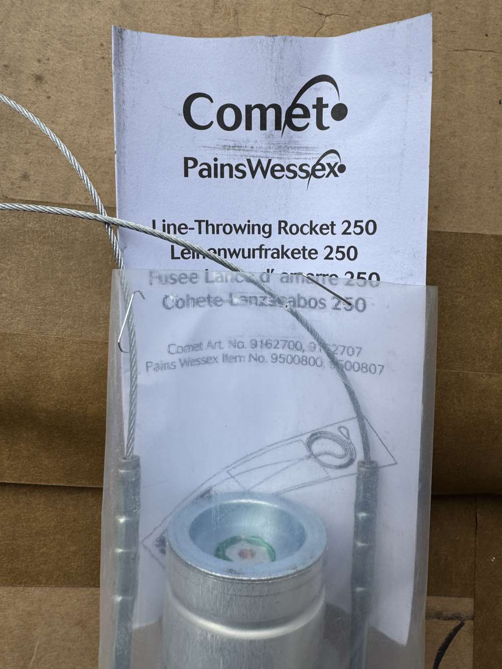 PAINES WESSEX COMET LINE THROWING ROCKET MOTOR 250m-img-0