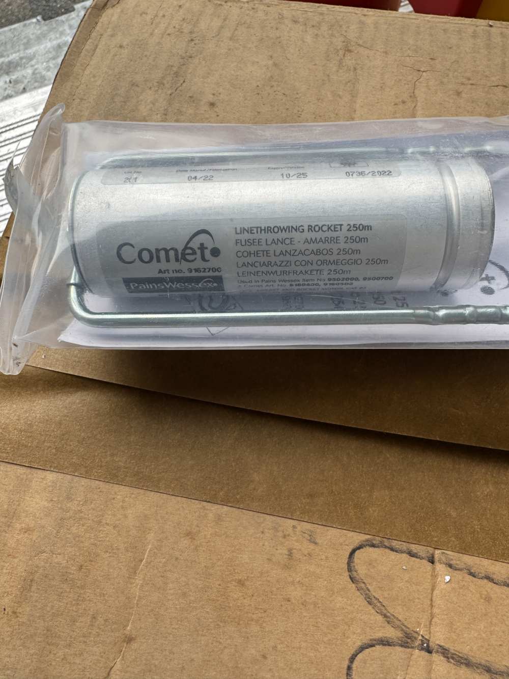 PAINES WESSEX COMET LINE THROWING ROCKET MOTOR 250m-img-1