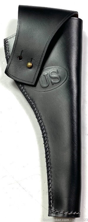 INDIAN WAR US UNION M1885 CAVALRY 1873 PISTOL LEATHER HOLSTER-BLACK-img-0