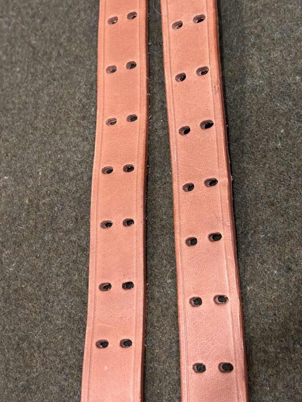 Vintage Commercial Made M1907 Leather Sling - Brass Hooks - Copper Rivets -img-6