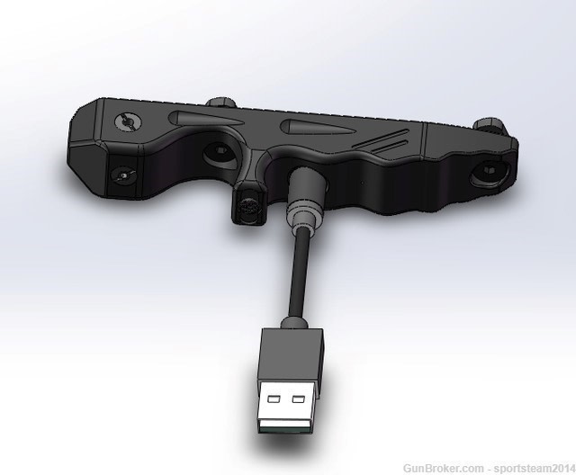 ADE Metal Mlok Angled Foregrip with Rechargeable Green Laser -img-1