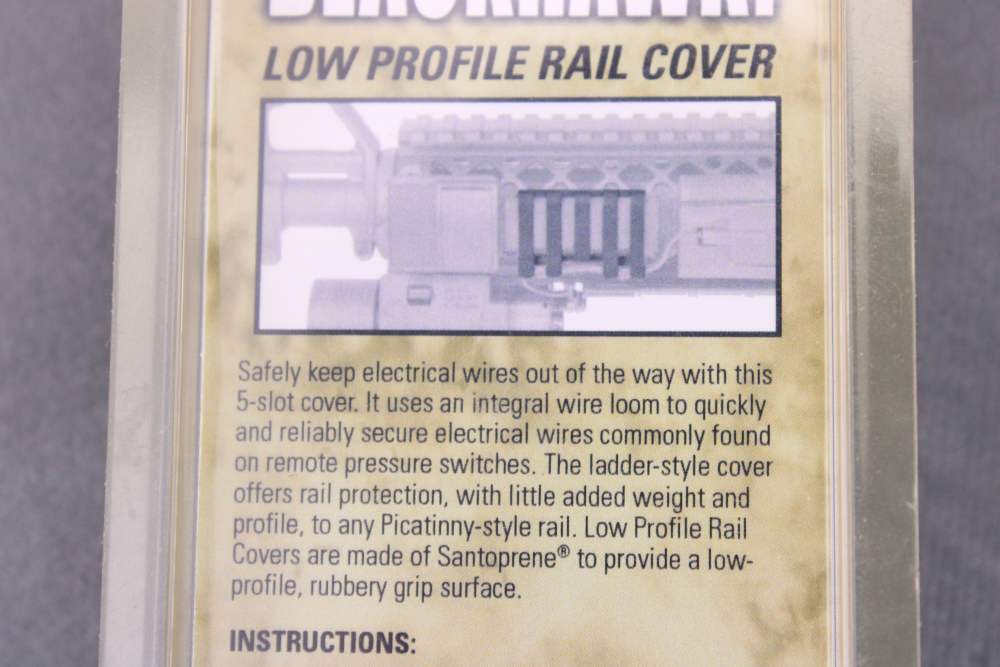 Blackhawk! Ladder Style Picatinny Rail Cover Wire Loom 2" Black -img-4