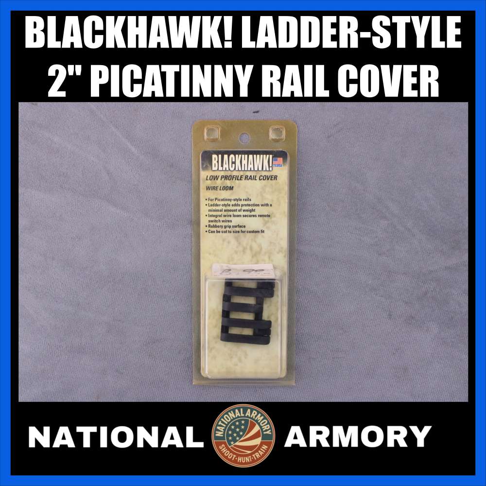Blackhawk! Ladder Style Picatinny Rail Cover Wire Loom 2" Black -img-0