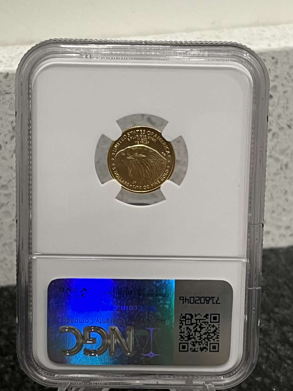 Beautiful 2024 Eagle $5 1/10 Ounce Gold Coin NGC MS70!-img-1