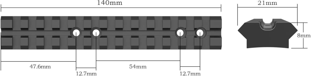 Mossberg 500/590 Series Picatinny/Weaver Rail Mount 13 Slots rail-img-2