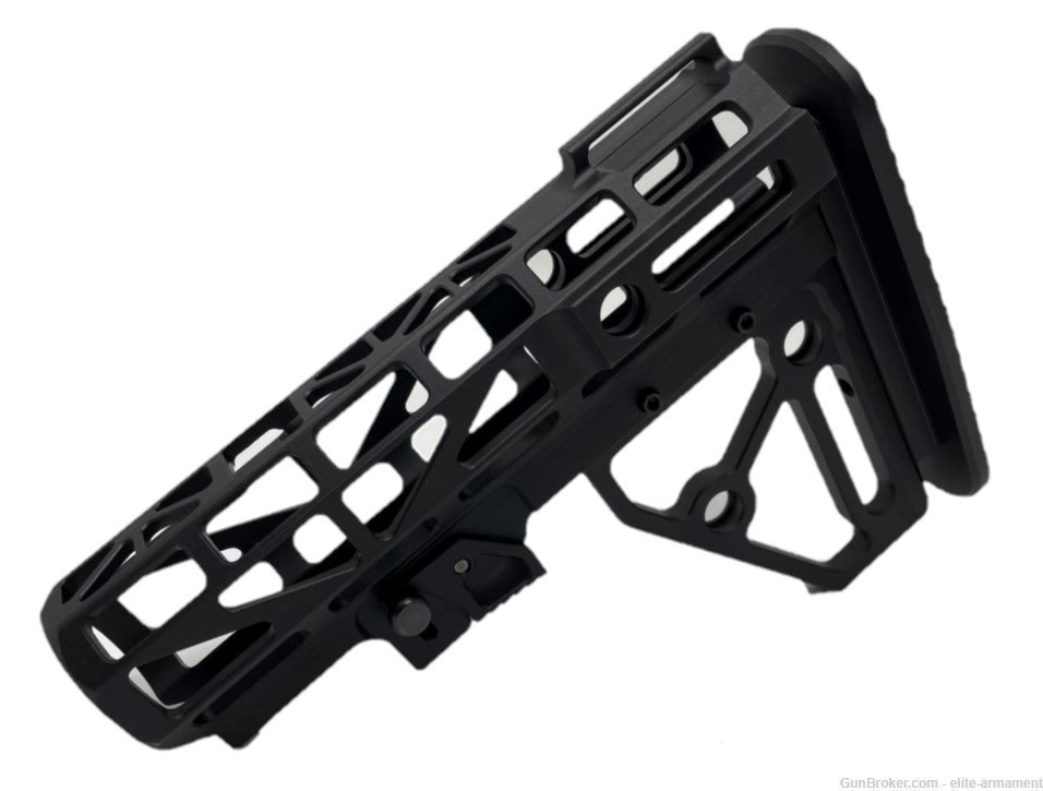 Skeleton Aluminum Adjustable Rifle Stock For AR-15 M4 Rifles Mil-Spec Tubes-img-0