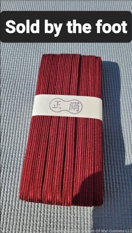 Red (Wine) 10mm Imported Genuine Japanese Silk Ito Sold By The Foot-img-0