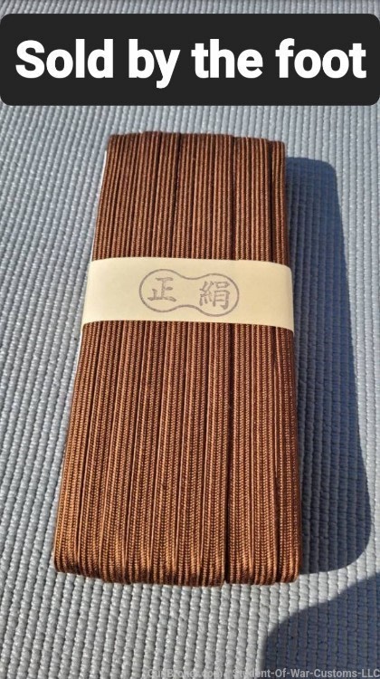Brown 10mm Imported Genuine Japanese Silk Ito Sold By The Foot-img-0