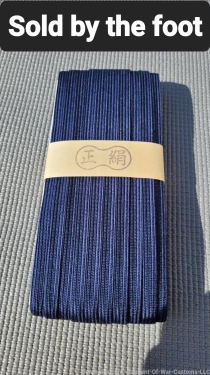 Navy Blue 10mm Imported Genuine Japanese Silk Ito Sold By The Foot-img-0