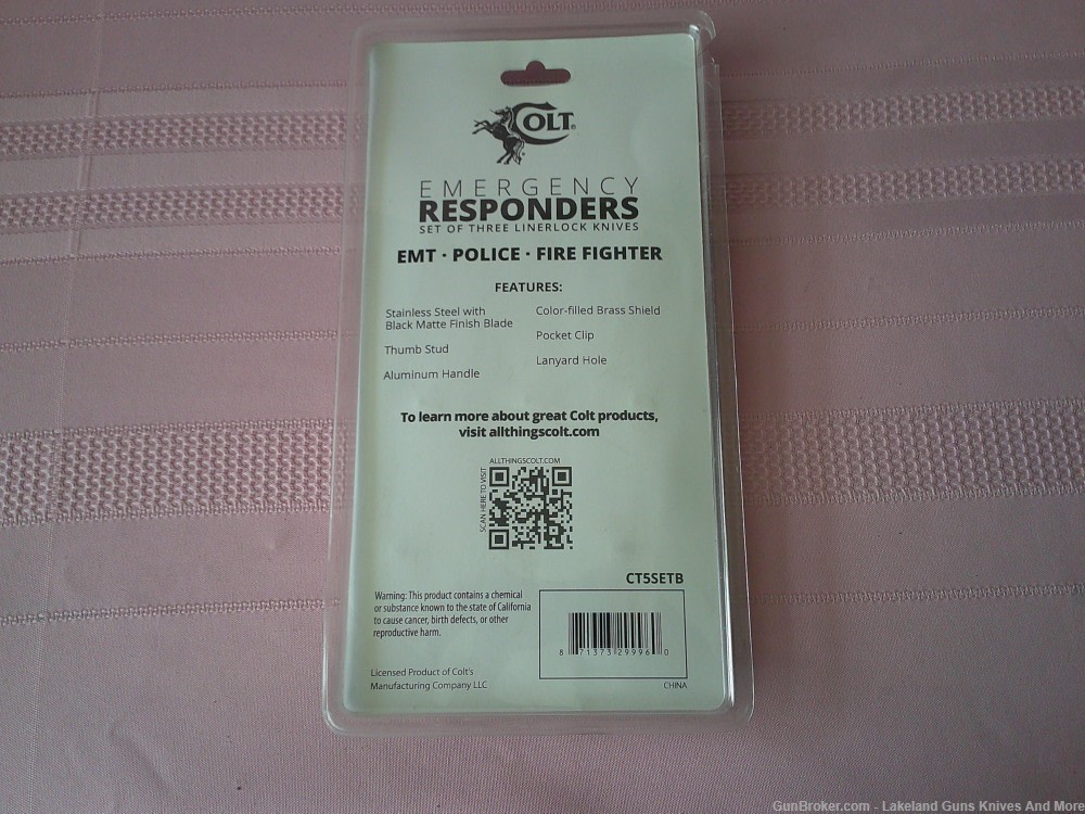 New Rare COLT Emergency Responders EMT, Police & Firefighter 3 Knife Set!-img-6
