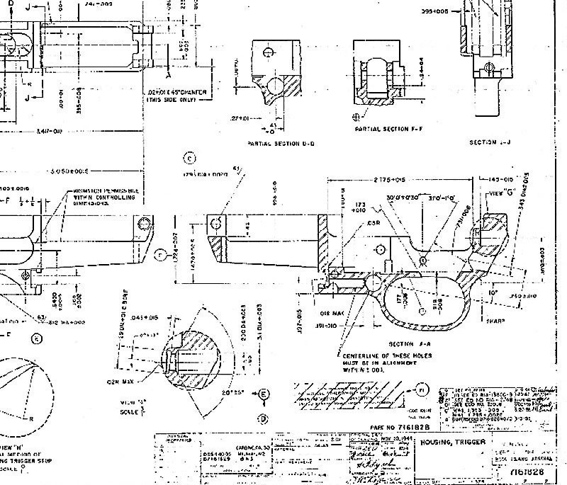 M1 Carbine Measured Drawings, Blueprints, 22 pages!-img-1