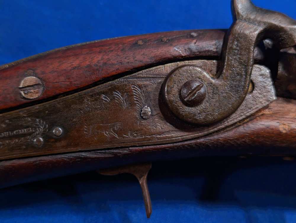 Antique G. Goulcher Smooth Bore 50 Cal 38" Octagon 1840-1860-img-34