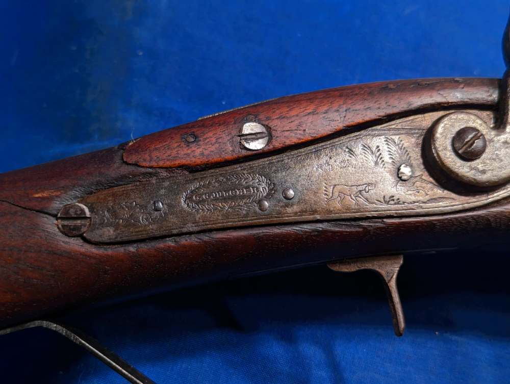 Antique G. Goulcher Smooth Bore 50 Cal 38" Octagon 1840-1860-img-33