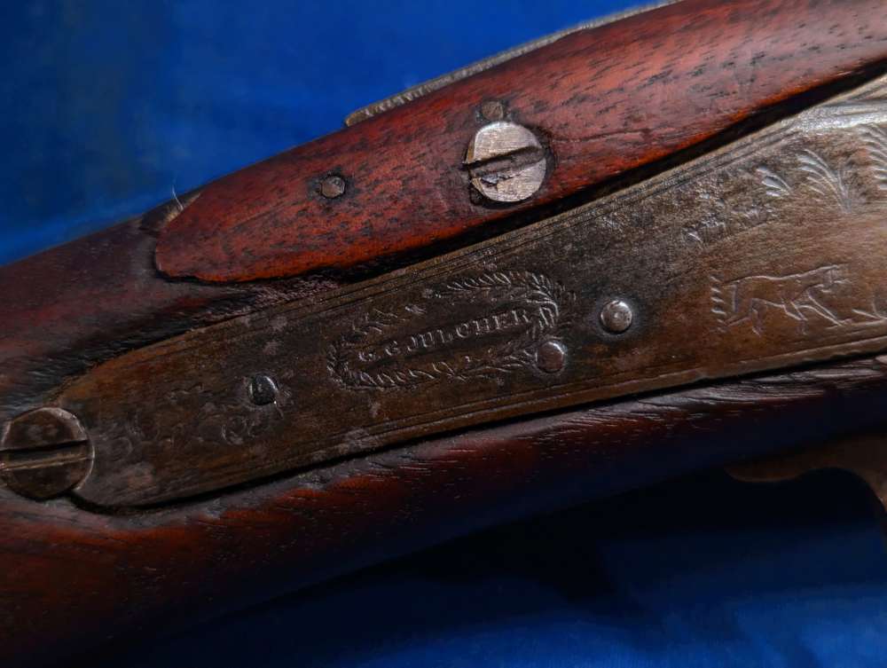 Antique G. Goulcher Smooth Bore 50 Cal 38" Octagon 1840-1860-img-32