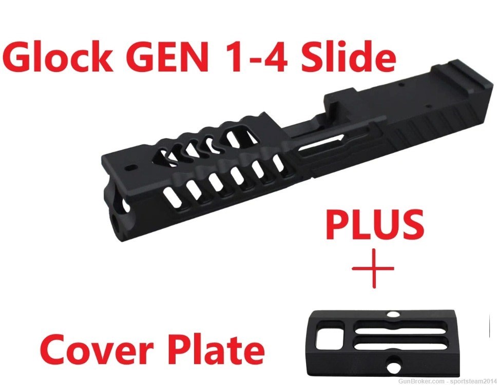 Slide For Glock 22/17 G22 GEN3.Cut For Trijicon RMR/Holosun 407C/507C/508T-img-0