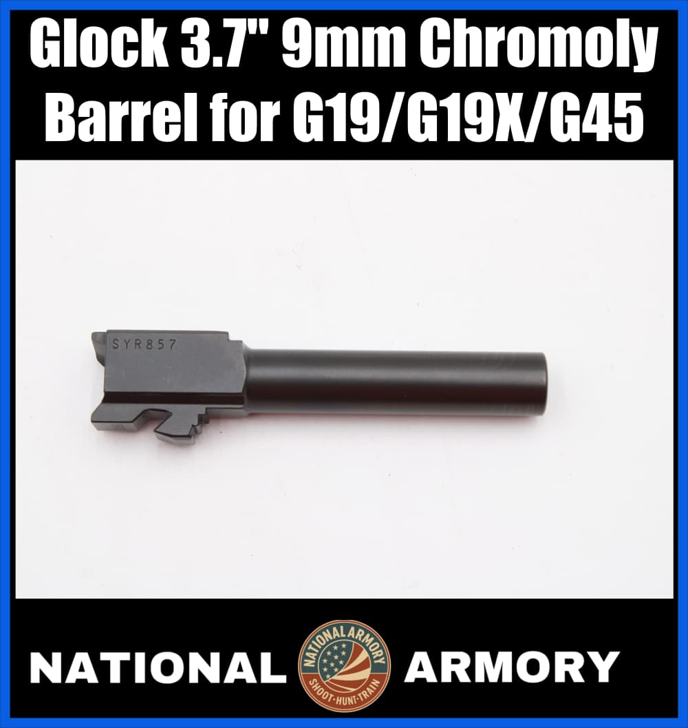 Glock 3.7" Barrel G19 Gens 1-4/G19x/G45 9mm BBL 4150 CMV Chromoly Vanadium-img-0