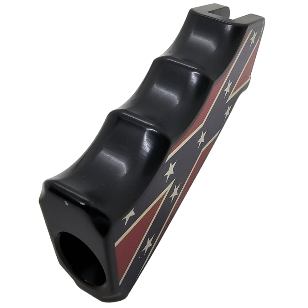 CNC Aluminum AR-15 / M4 Pistol Grip – Ergonomic – Confederate Flag Design-img-5