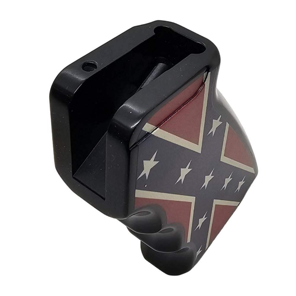 CNC Aluminum AR-15 / M4 Pistol Grip – Ergonomic – Confederate Flag Design-img-2