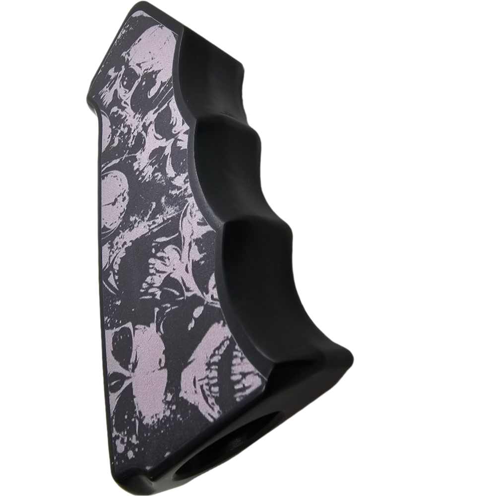 CNC Aluminum AR-15 / M4 Pistol Grip – Ergonomic – Skull Camo Design-img-3