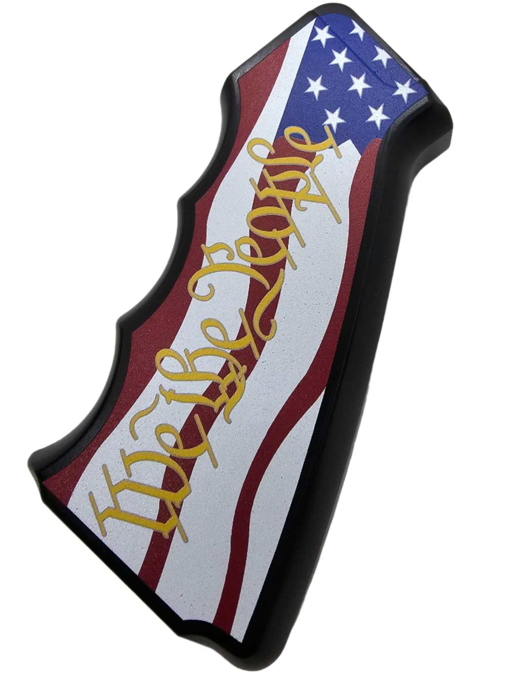 CNC Aluminum AR-15 / M4 Pistol Grip – Ergonomic – “We the People” Flag -img-3