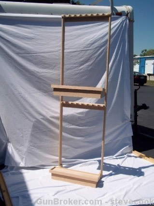 16 Gun Rack Unfinished Red Oak Display  2 Pack-img-0