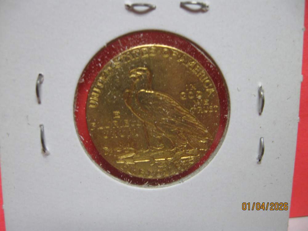 Vintage estate Gold Piece 1913 $5 Indian more Coins available too-img-2