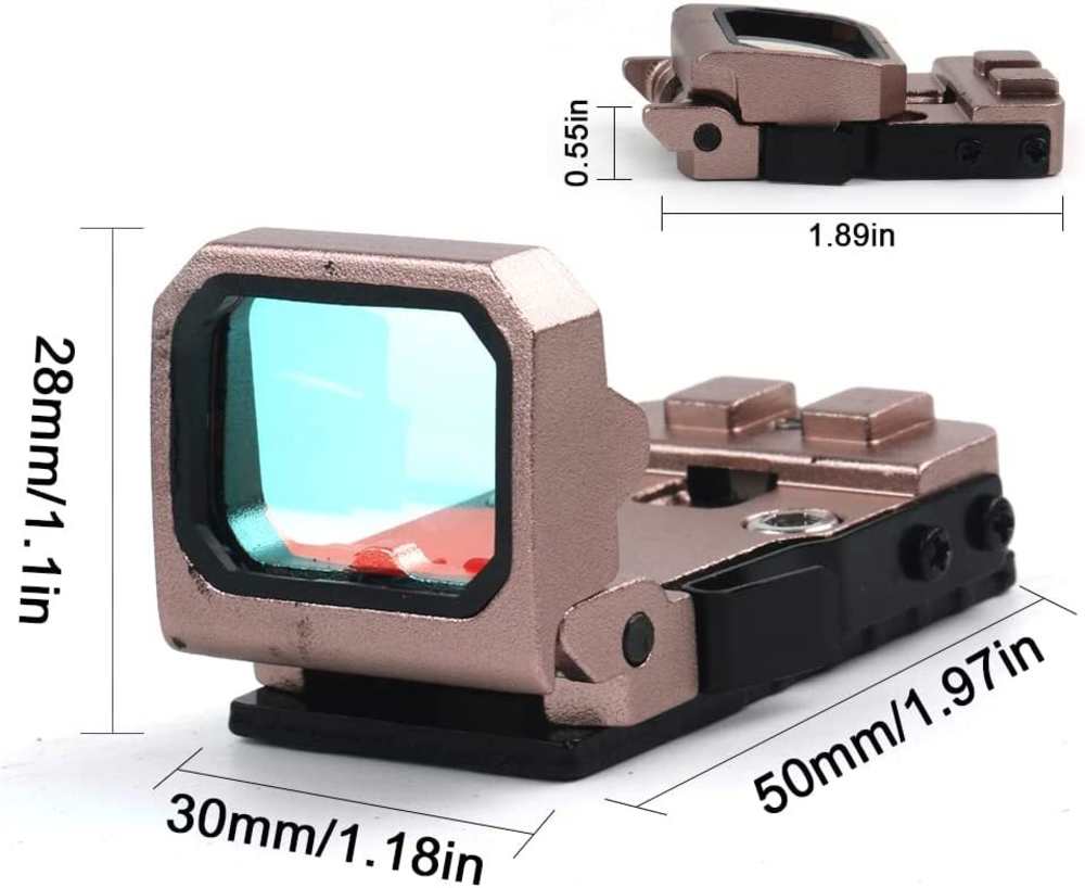 Mini Folding Flip Up Red Dot Sight Holographic Reflex Sight RMR For Glock-img-1
