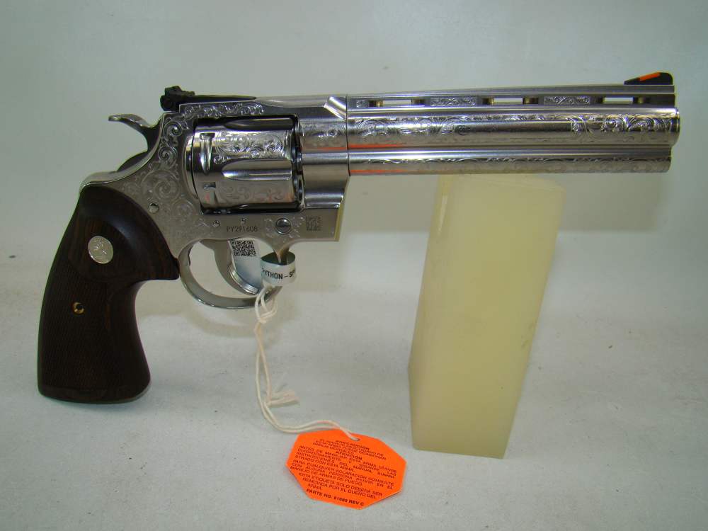 COLT Python Fully Engraved NEW IN BOX 6 inch Stainless-img-0