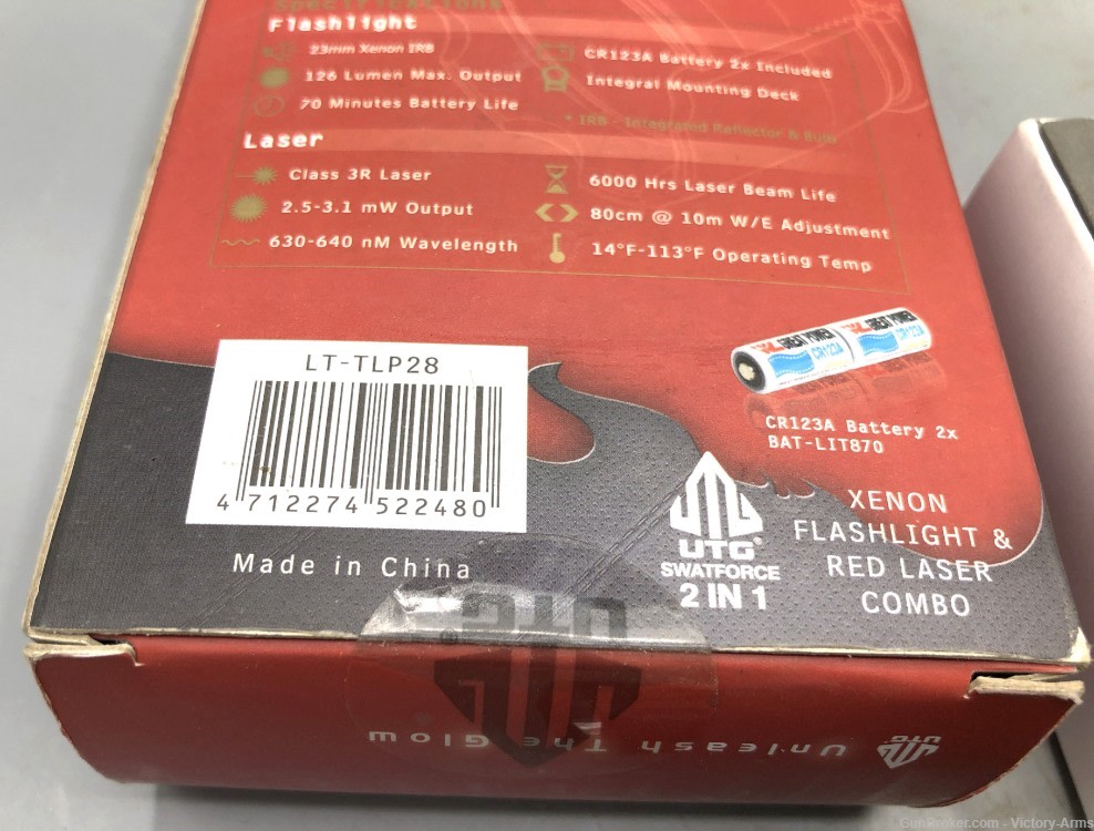UTG Swatforce 2 in 1 Xenon Flashlight Red Laser Combo  LT-TLP28-img-8