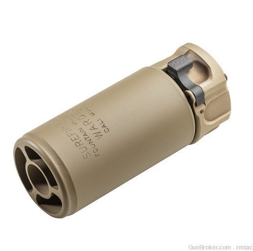 Surefire WARDEN Blast Regulator Muzzle Device Multi-cal Fast Attach FDE Tan-img-0