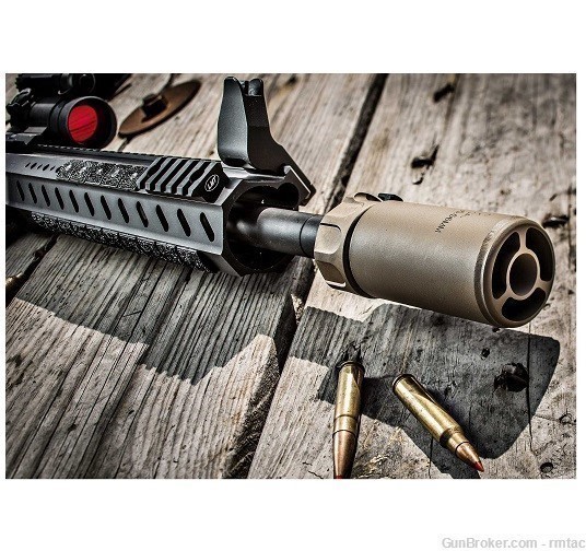 Surefire WARDEN Blast Regulator Muzzle Device Multi-cal Fast Attach FDE Tan-img-2
