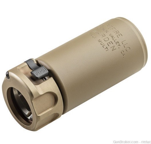 Surefire WARDEN Blast Regulator Muzzle Device Multi-cal Fast Attach FDE Tan-img-1