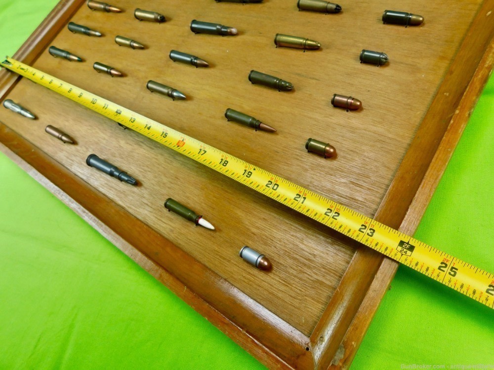 Vintage Custom Made Collector's Ammo Ammunition Display Board B-img-11