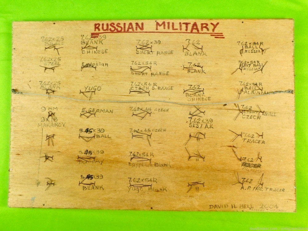 Vintage Custom Made Collector's Ammo Ammunition Display Board B-img-5