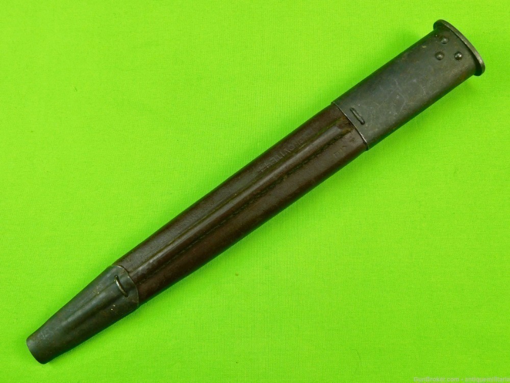RARE Australian Owen Sub Machine Gun Bayonet Knife Scabbard Sheath B-img-1