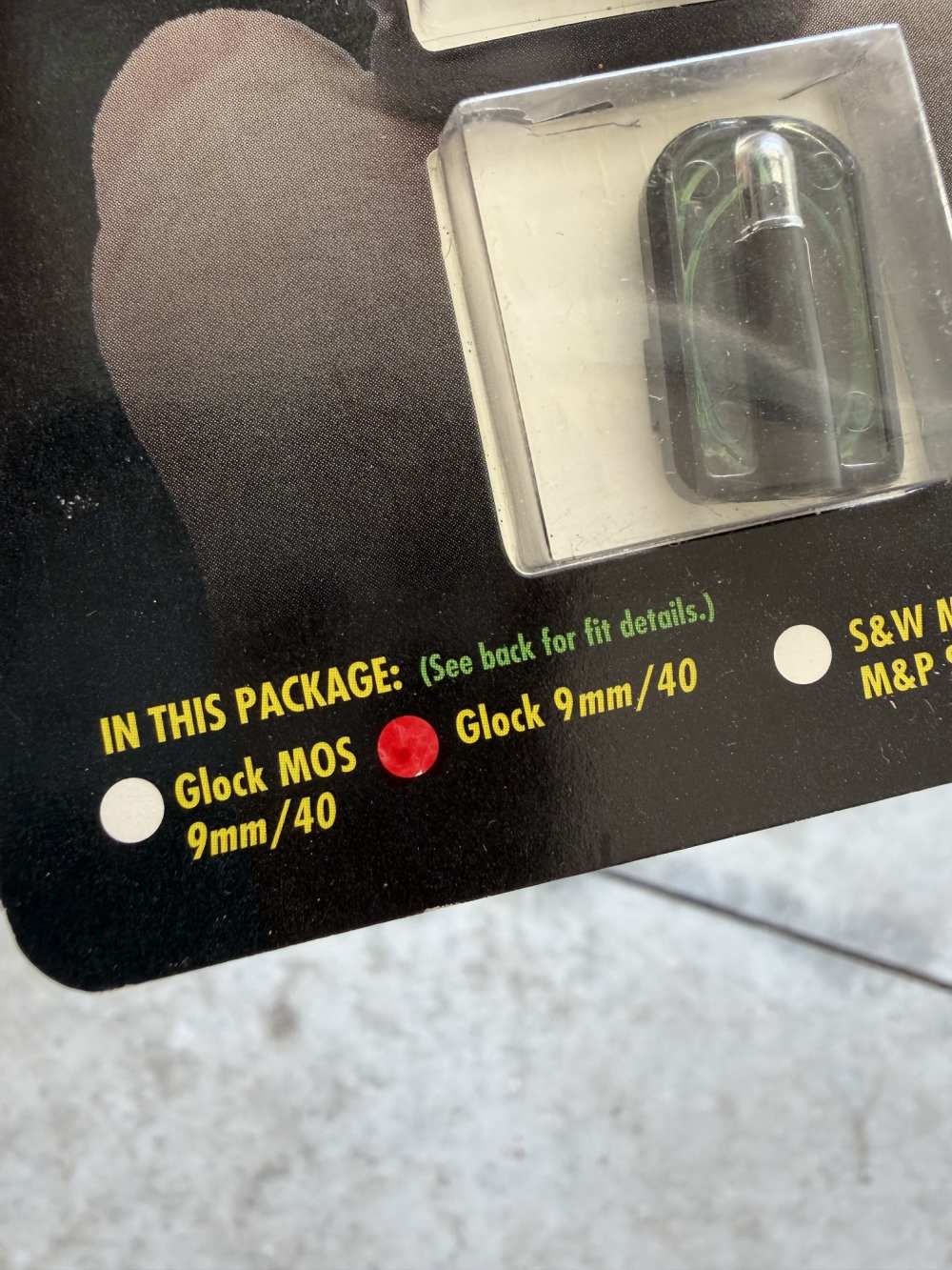 HiViz FASTDOT H3 Handgun Sight Glock 9mm/40 S&W/357 Sig. Red/Green -img-2