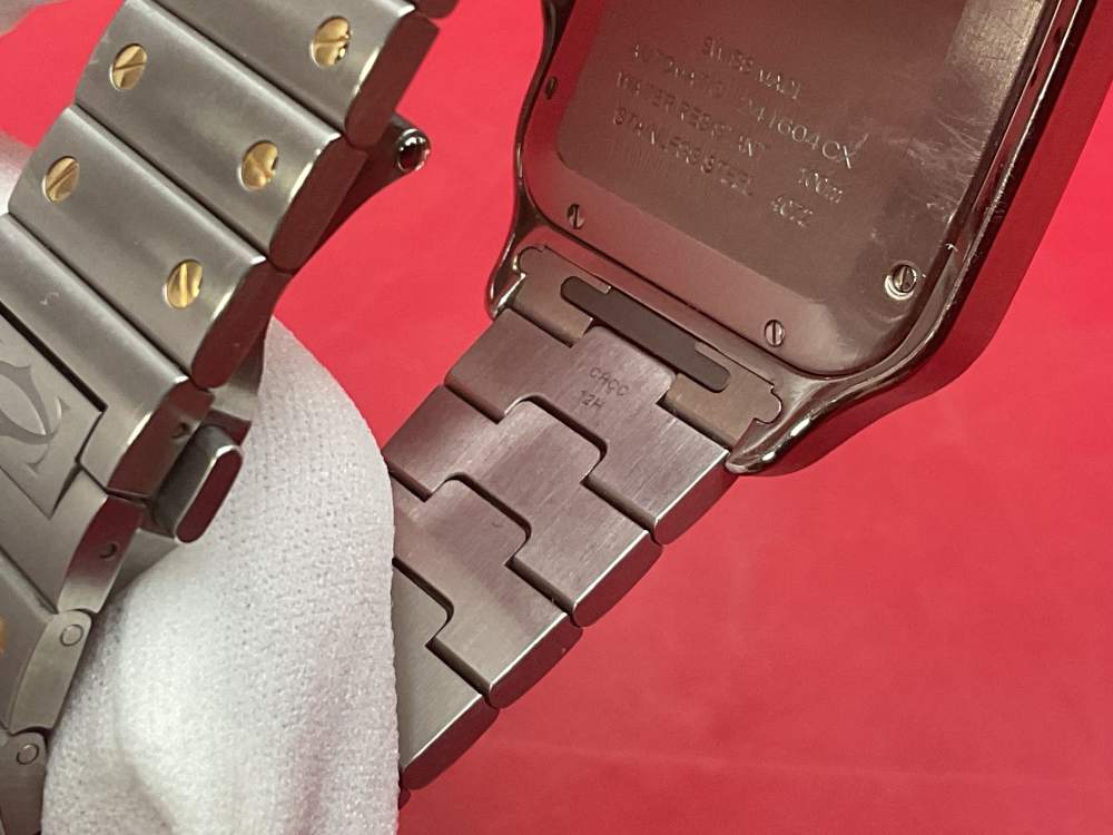 CARTIER SANTOS DE CARTIER 39.8MM 18K YELLOW GOLD & STAINLESS - FULL SET -img-58