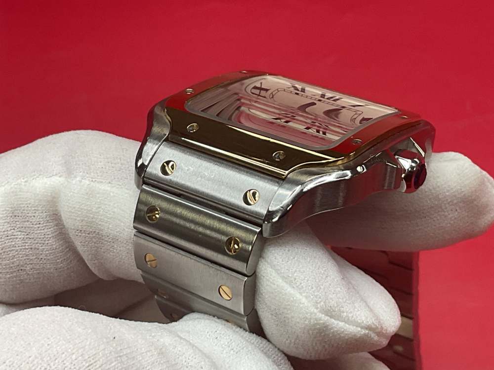CARTIER SANTOS DE CARTIER 39.8MM 18K YELLOW GOLD & STAINLESS - FULL SET -img-27