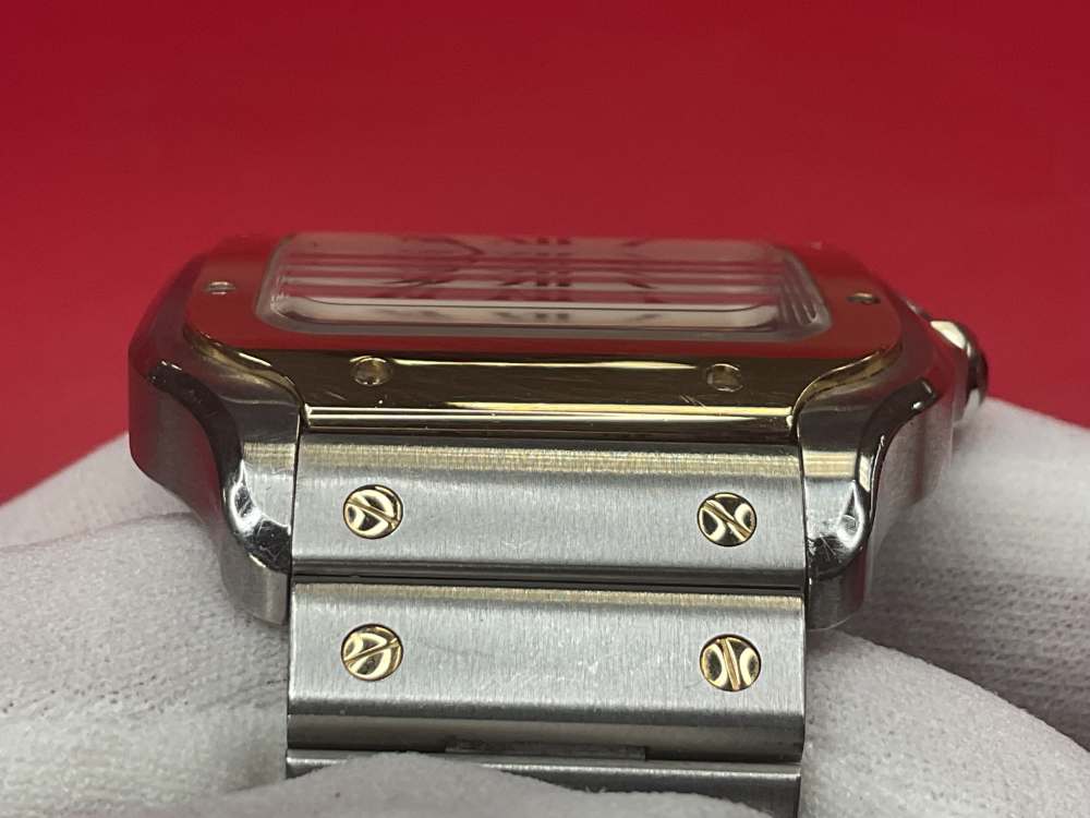 CARTIER SANTOS DE CARTIER 39.8MM 18K YELLOW GOLD & STAINLESS - FULL SET -img-10