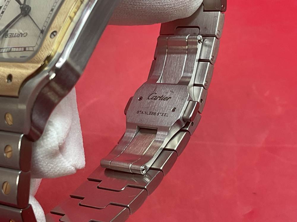 CARTIER SANTOS DE CARTIER 39.8MM 18K YELLOW GOLD & STAINLESS - FULL SET -img-56