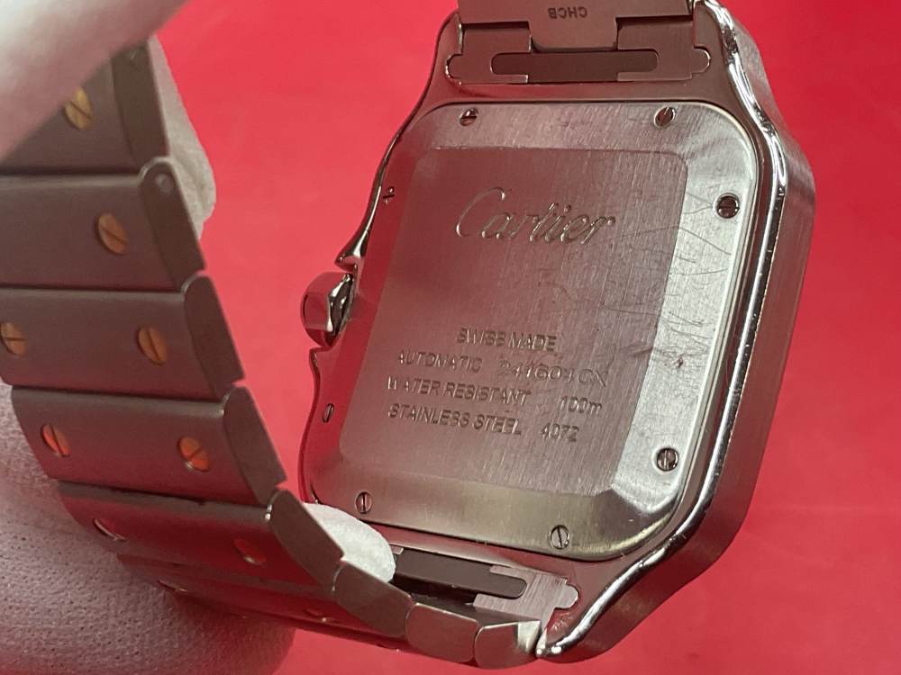 CARTIER SANTOS DE CARTIER 39.8MM 18K YELLOW GOLD & STAINLESS - FULL SET -img-53