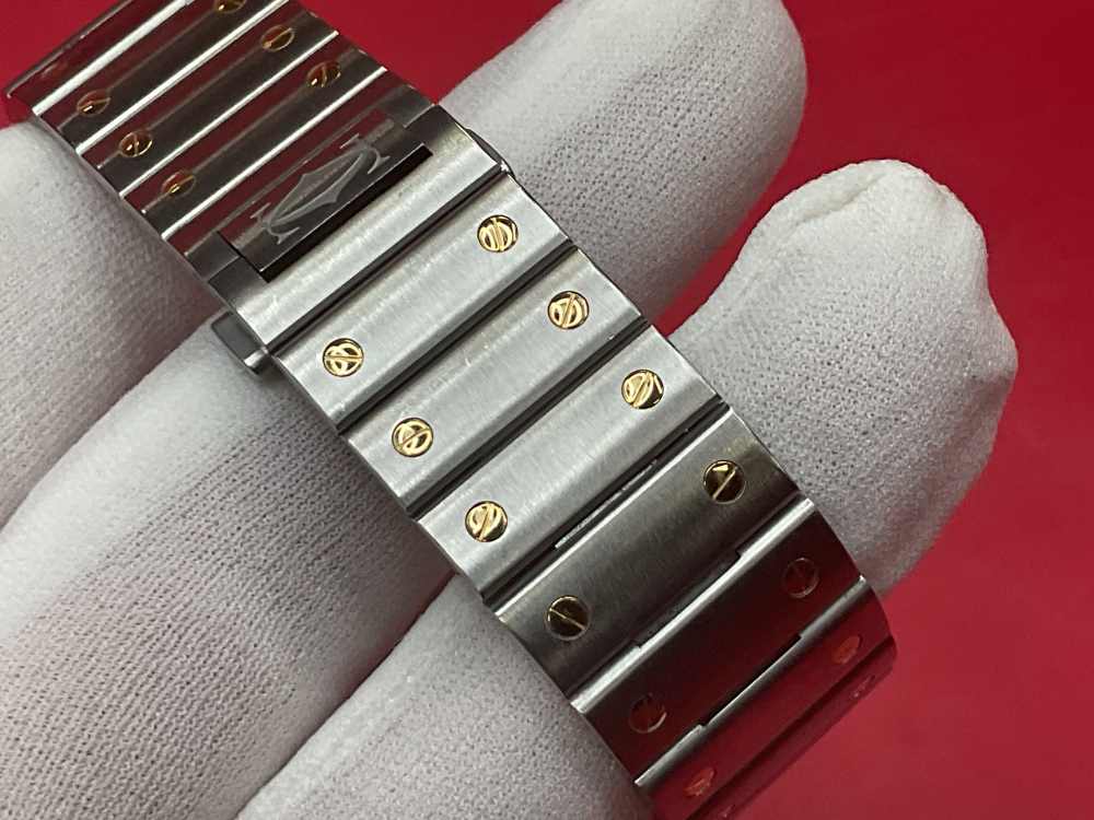 CARTIER SANTOS DE CARTIER 39.8MM 18K YELLOW GOLD & STAINLESS - FULL SET -img-40