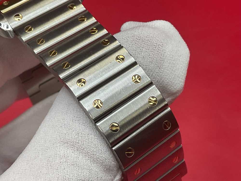 CARTIER SANTOS DE CARTIER 39.8MM 18K YELLOW GOLD & STAINLESS - FULL SET -img-37