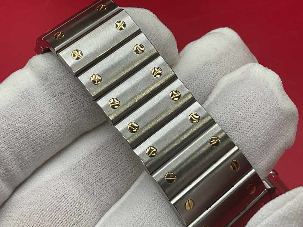 CARTIER SANTOS DE CARTIER 39.8MM 18K YELLOW GOLD & STAINLESS - FULL SET -img-42