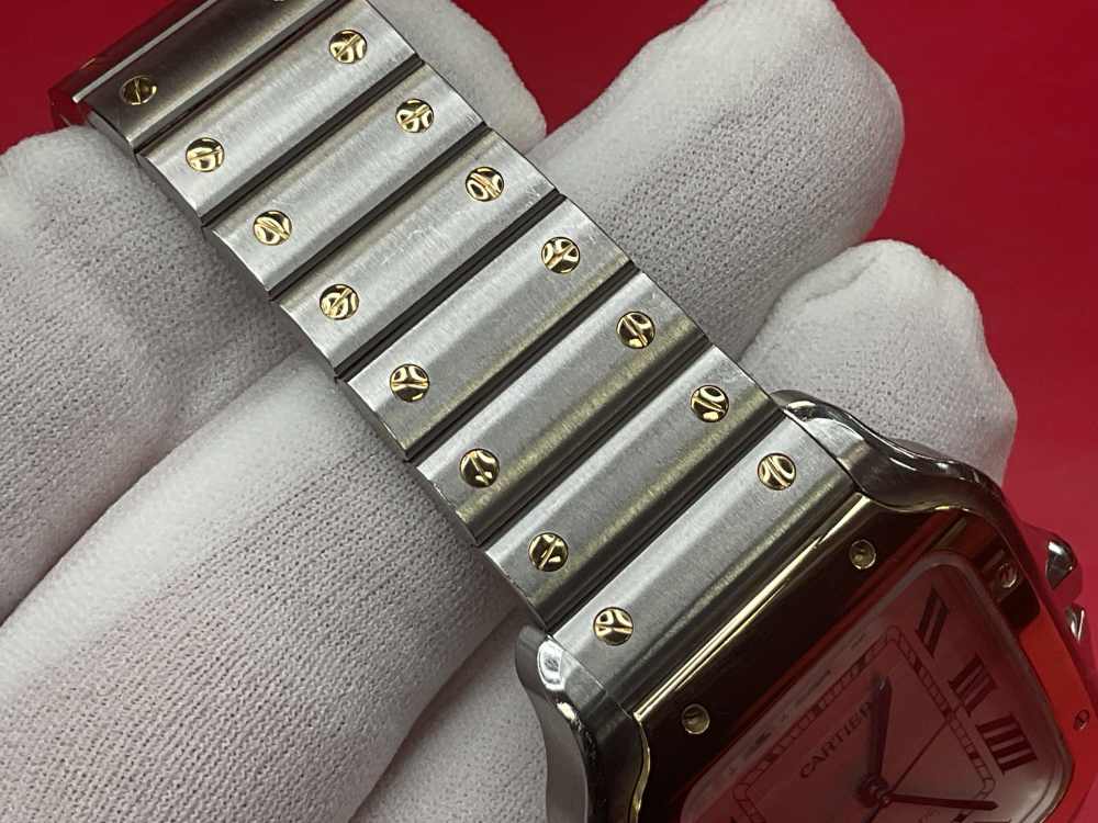 CARTIER SANTOS DE CARTIER 39.8MM 18K YELLOW GOLD & STAINLESS - FULL SET -img-43