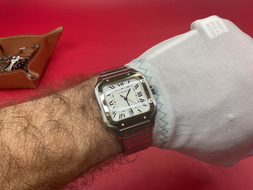 CARTIER SANTOS DE CARTIER 39.8MM 18K YELLOW GOLD & STAINLESS - FULL SET -img-65